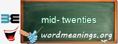 WordMeaning blackboard for mid-twenties